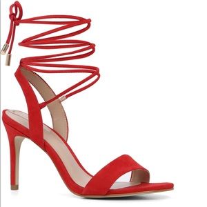 Barely Worn ALDO Suede Lace Up Heels